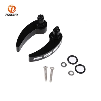 

POSSBAY 1 Set Black Cut Motorcycle Saddlebag Lid Lifter Latch Levers for Harley Touring Street Glide 2014 2015 2016 2017