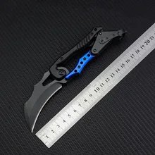 karambit складной карманный нож из нержавеющей стали Портативный счетчик удара механический коготь нож Тактический спасательный резак