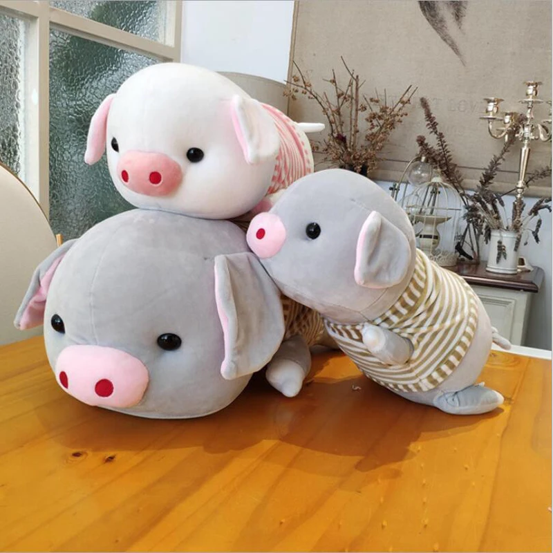 

New Cute Wearing Clothe Pig Plush Toys Stuffed Animal Pig Doll Toy Soft Plush Pillow Children Birthday Gifts