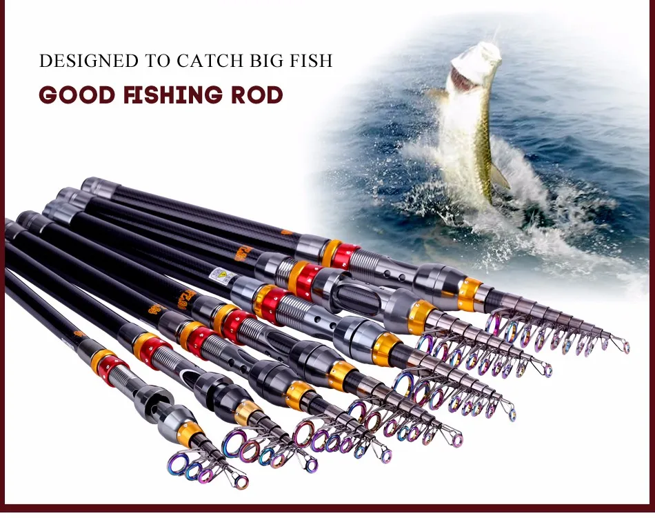 Vara de Pesca Telescópica em Branco Hastes de Fiação Equipamento de Pesca Vara de Mar Sougayilang Carbono m Portátil Pesca Mão Peixe 99% 1.8 M-3.6 16 Varas de pescar
