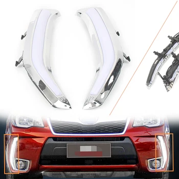 

For Subaru Forester 2013 2014 Car Daytime Running Lights LED DRL Fog Lamp Light Driving Auxiliary Lights w/ Controller Cables