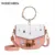 Crossbody Bolso de las mujeres 2017 de la Señora Círculo Agarradera de Anillo Para Mujer Bolsos Messenger Bags Animal Bordado Bolso de Hombro Sac Bolsos Tassen