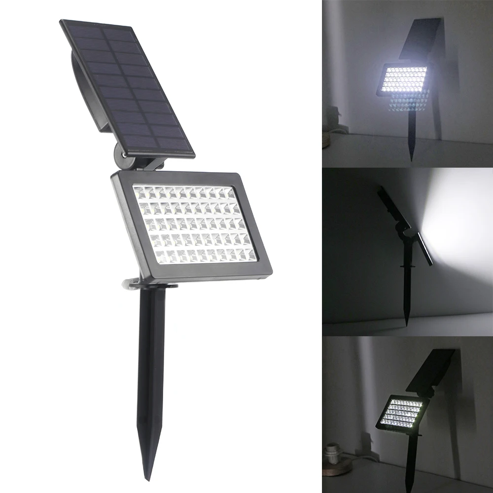 Супер яркий IP44 Водонепроницаемый SolarPowered 50SMD Светодиодный прожектор садовый