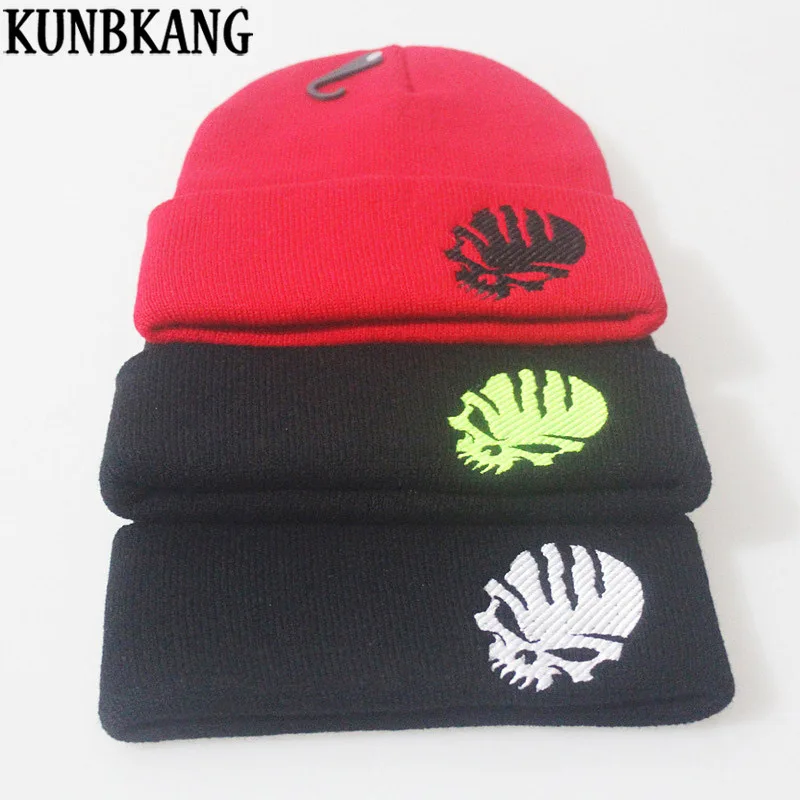 2018 New Skull Beanies Men Winter Knitted Hat Skullies Cap