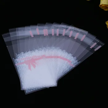 

100pcs Plastic Candy Dragee Gift Bags Cookie Cupcake Packaging Opp Self Adhesive Lipstick Package Gift Bags Wrapping Supplies