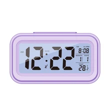 Цифровой смарт-будильник с ЖКД-дисплеем, ночная светящаяся подставка в виде Куба, температура и календарь, функция повтора, будильник