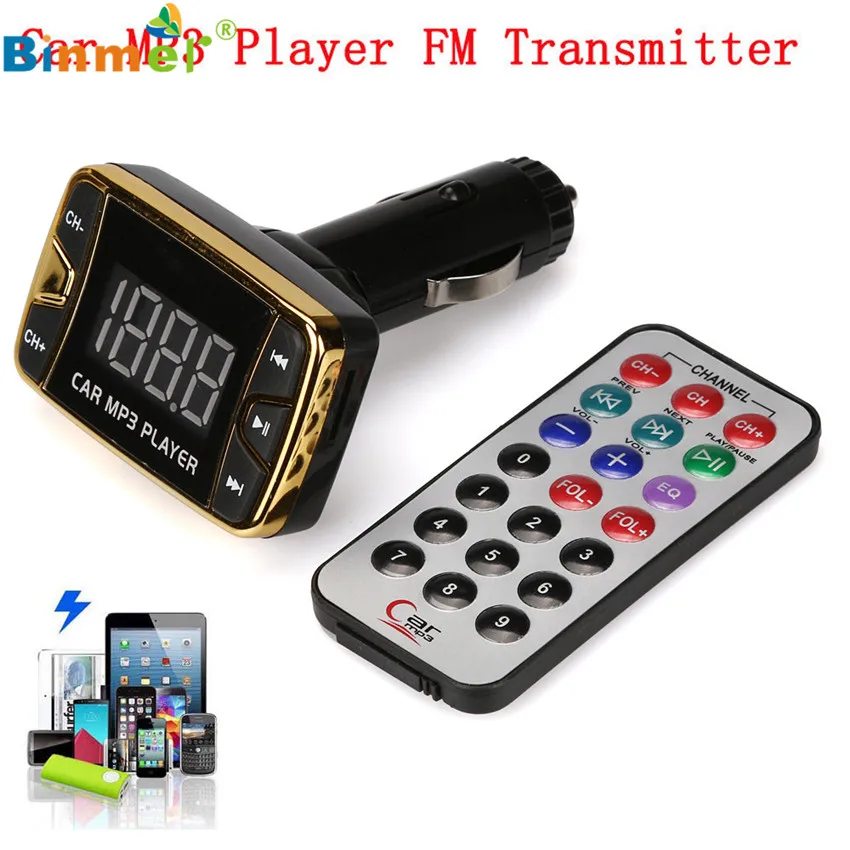 

Car MP3 Audio Player MP3 Player Wireless FM Trasmettitore Modulator Car Kit USB SD TF MMC LCD Remote Without Bluetooth N1213