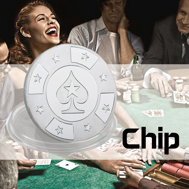 

2016 new design! Sliver Poker Cards Guard Cover Protector Poker chips Souvenir Coins Poker Gifts
