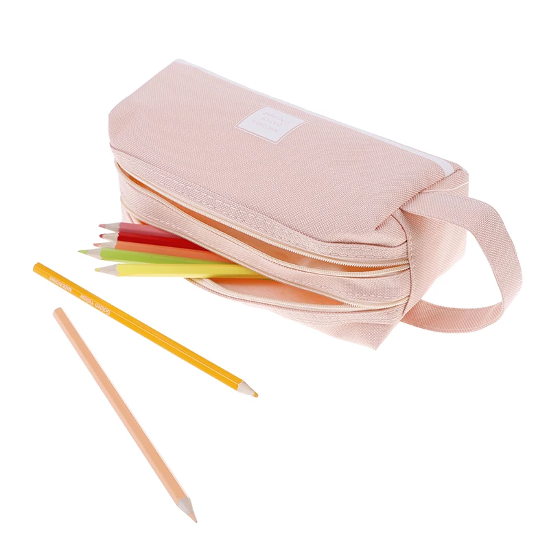 Творческий двойная молния большой Карандаш Чехол Kawaii школьный пенал для карандашей ручка коробки для девочек Подарки милые канцелярские сумка