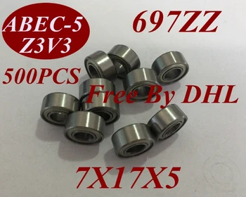 

500Pcs 697Z 697ZZ 697 ZZ 697-Z 697-ZZ 7X17X5 MM 7*17*5 MM Miniature roller shaft motor deep groove Ball Bearing tools
