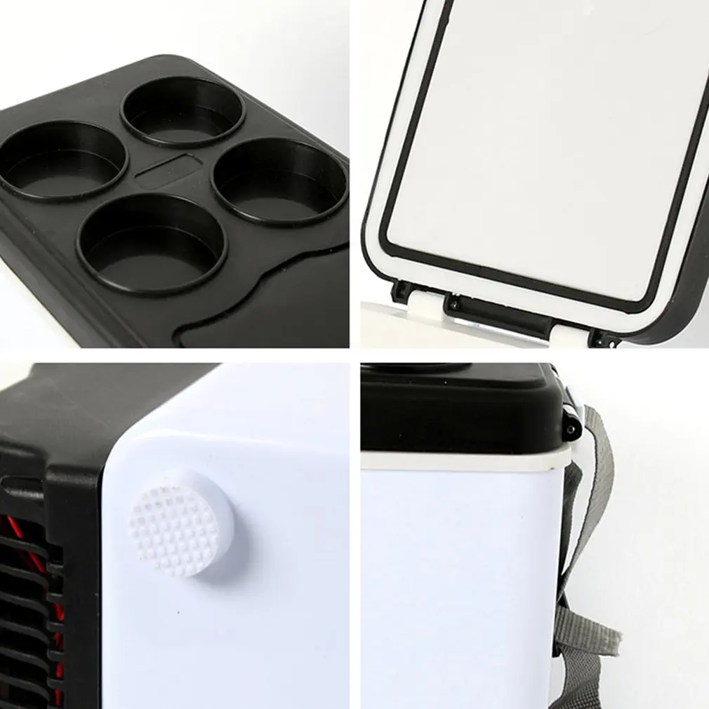 newPortable Size 12V Car Small Refrigerator Mini Fridge Cooler & Warmer Enough Capacity 6L White No Need for Refrigerants
