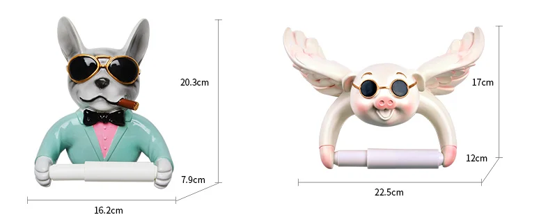 Прямой маркетинг креативная собака Летающая свинья домашняя Ванная комната Дырокол бумага вешалка для полотенец для ванной рулон бумаги хранение настенный подвес