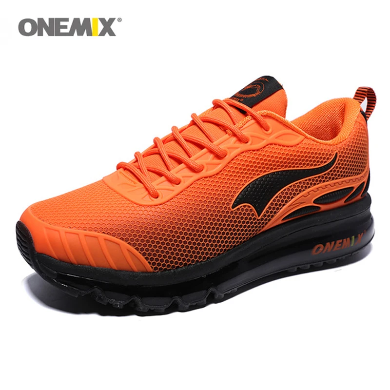 ONEMIX/Мужские дышащие кроссовки; zapatillas hombre; уличная Мужская обувь; оранжевая обувь для бега; прогулочные спортивные кроссовки для спортзала