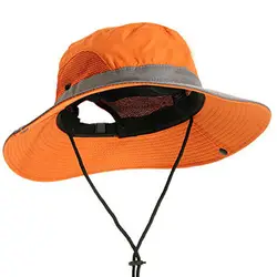 Рыболовные кепки открытый портативный широкий анти-Защита от солнца УФ шляпа взрослых унисекс навес из сетки Панама для рыбалки кепки