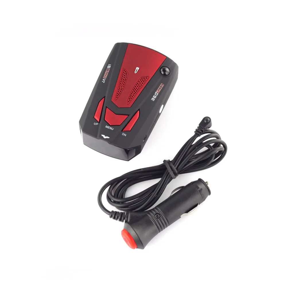 Eunavi Car Vehicle Radar Detector 360 Degree Anti Car Detector V7 Speed Voice Alert Warning 16 Band Speed Control Detector