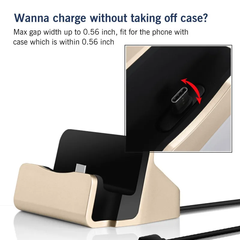 YIESOM-Type-C-Dock-Charger-Desktop-Charging-Data-Sync-Stand-Station-Holder-For-Galaxy-S8-S9