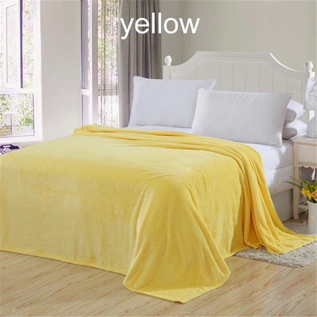 Plain White Blanket 100 Polyester Thick Plush Microfiber Throw Coral