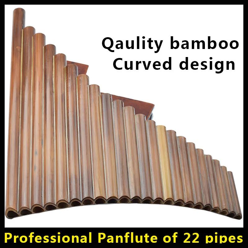 22 Pipa Panpipe Seruling Bambu Profesional Alat Musik Panflute Pan