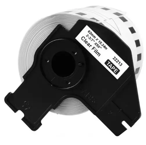 

Compatible DK Labels DK-22213 for QL label printers Thermal Film DK Continuous Length Labels 5PK Black on Clear