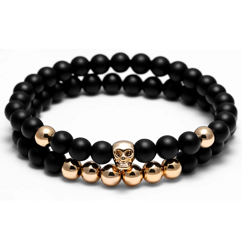 Double Layer Beads Bracelets 6mm Multilayer Natural stone beads bracelet Agate Bracelet For Woman Man Pulseras