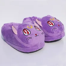 Anime cartoon sailor moon luna cat plüsch slipper warm hallenschuhe winter 11 zoll
