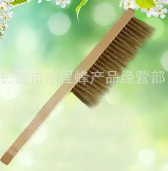 1 шт. 41 см мягкая свиная щетина пчелиная щетка для пчеловодства инструмент для очистки пчеловодства с деревянной ручкой желтая древесина щетка для подметания пчелы