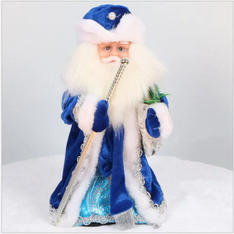 Decorações de Boneca para Crianças Russo Musical Papai Noel Natal Criativo 12 Polegada Elétrica Falando Brinquedos 3 Russo musical papai noel decorações de boneca