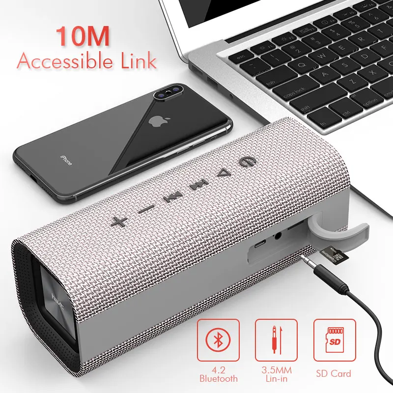  HAVIT Portable Bluetooth Speaker Outdoor Subwoofer 3D Stereo Loudspeaker Wireless Speaker with Micr