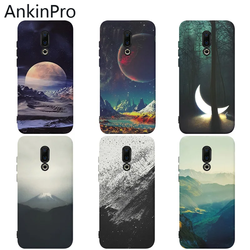 AnkinPro Moon чехол для Meizu 16 15 плюс Lite Pro 7 Примечание 8 V8 X8 Мягкий силиконовый телефона