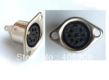 

10PCS 8 PIN DIN Female Socket Hulled Panel Mount Connectors Soldering iron DINs