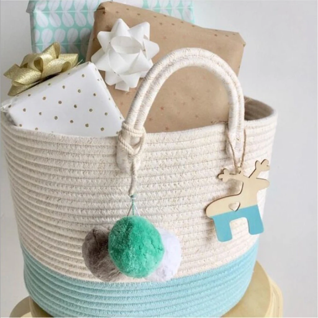 طوي حقيبة الغسيل مع مقبض صندوق تخزين ملابس المنظم لعبة سلال