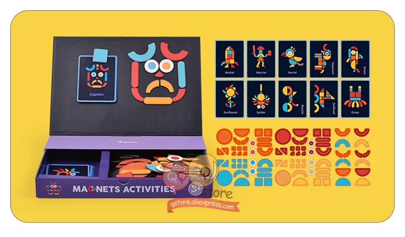 MiDeer Магнитный пазл, игрушки для детей, развивающие игрушки, дорожное оформление лица, игровой набор, забавные многоразовые наклейки для детей, художественный проект, подарок