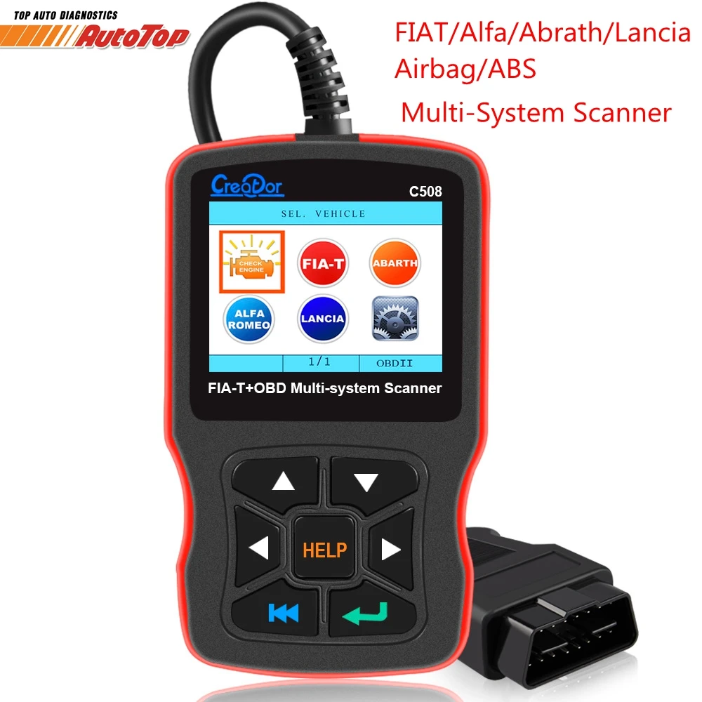 Автомобильный диагностический сканер Creator C508 OBDII/EOBD для FIAT/Alfa/Abrath/Lancia подушка
