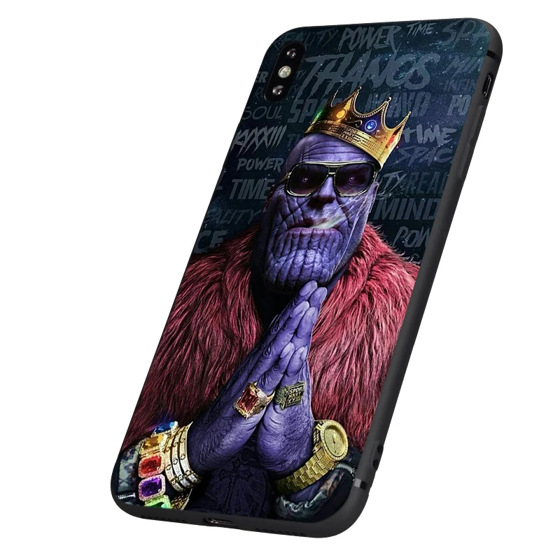 Черный ТПУ чехол для iphone 5 5S se 6 6s 7 8 plus x 10 XR XS MAX силиконовый чехол Marvel мстители капитан Железный человек танос