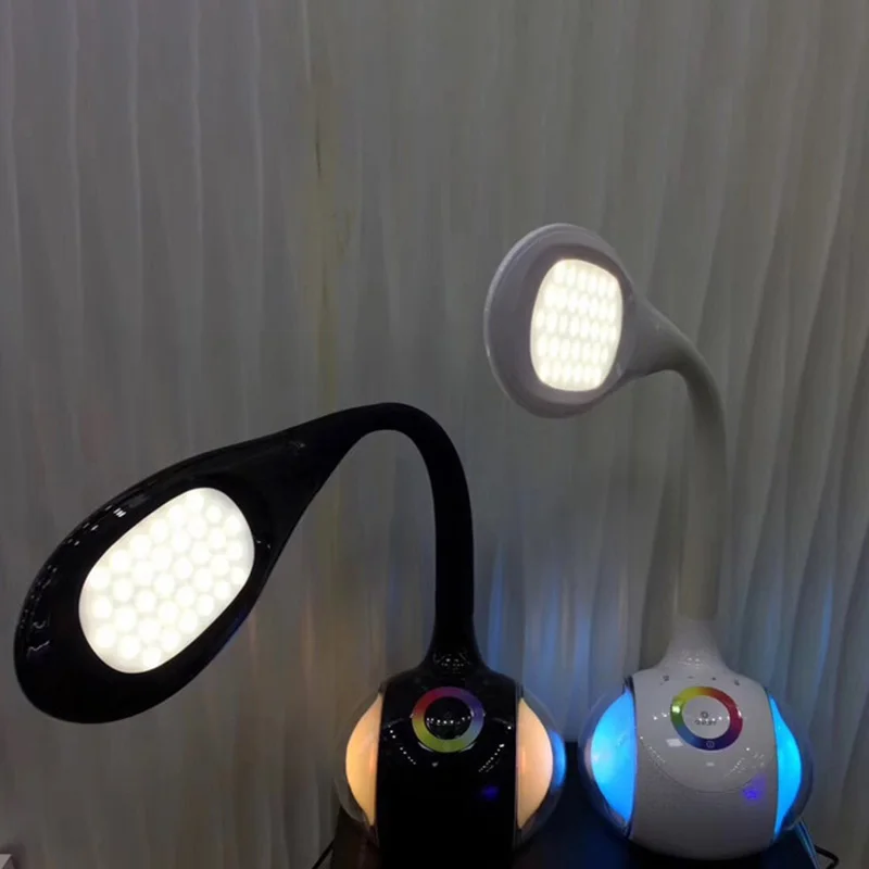 Смарт-пресс Bluetooth динамик обучающий Светильник Настольный красочные глаза красочный светильник s Защита Настольная лампа беспроводной аудио Fm Rad
