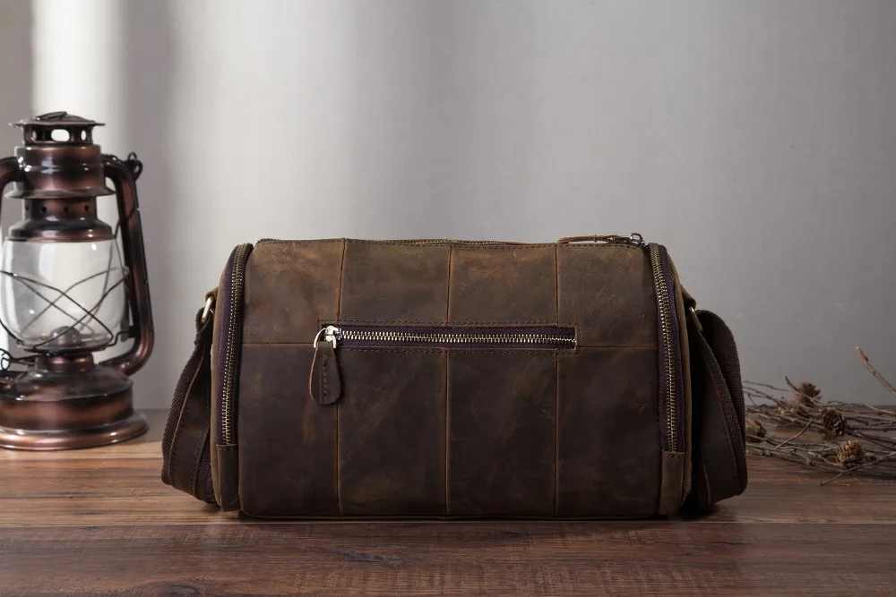 US $23.22 Quality Leather Male Design Casual College Shoulder Messenger Crossbody Bag Fashion Mochila Satchel School Book Student Bag B258