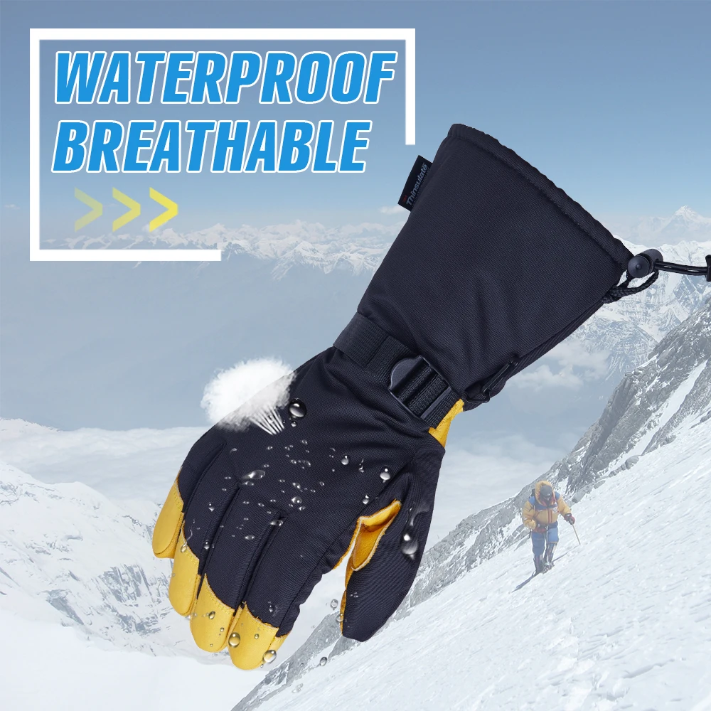 Ozero قفازات الشتاء للتزلج الثلج الرياضية ركوب يندبروف ماء دافئ قفازات التزلج على الجليد للرجال امرأة 9008