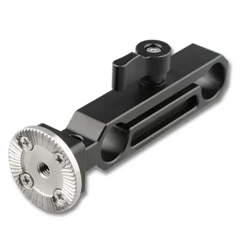 

CAMVATE 15mm QR Rod Clamp Railblock with Rosette Mount for Handle Shoulder Rig (Black Thumbscrew) C1605