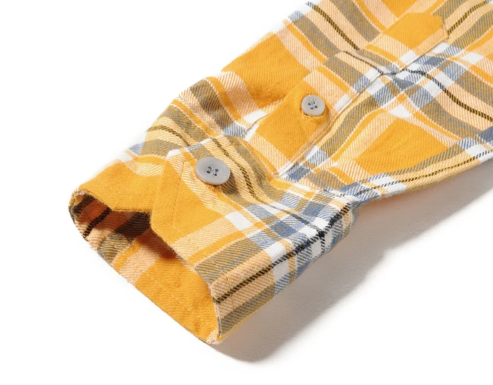 2018 US Hip Hop Most popular justin bieber FOG fog Men unisex flannel Long-sleeved plaid oversized dress shirt in red yellow