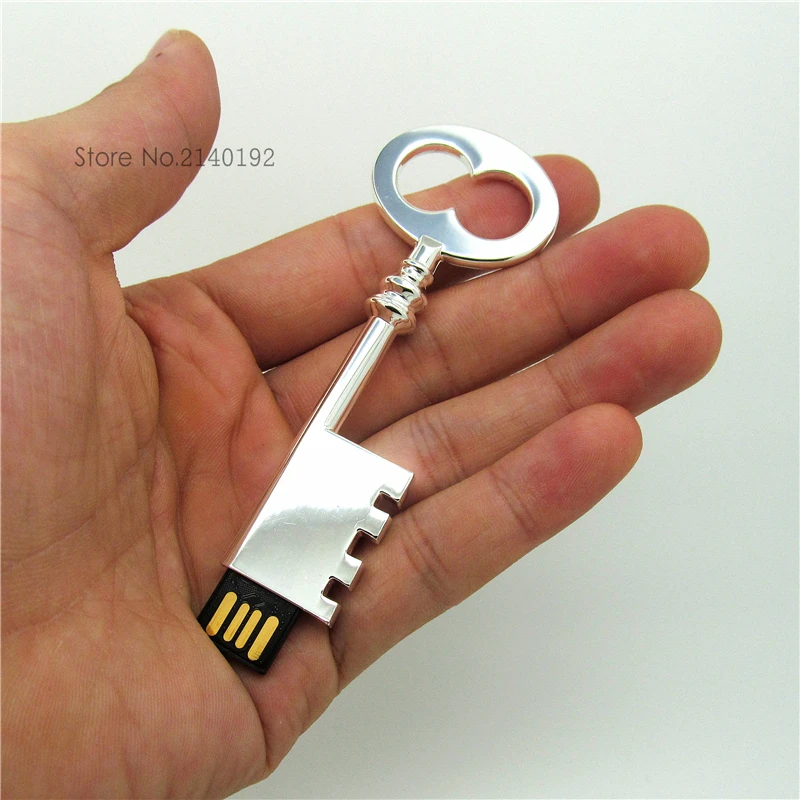 Высокое качество металлический Флеш накопитель usb флэш-накопитель USB 2,0 памяти флешки 4 ГБ 16 ГБ 8 ГБ реальная емкость серебро и золото