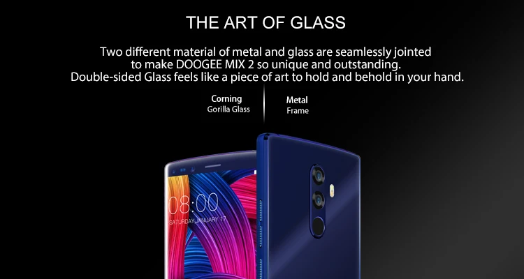 DOOGEE MIX 2 6GB RAM 128GB ROM MTK Helio P25 2.5GHz Octa Core 5.99 Inch Bezel-less FHD+ Screen Quad Camera Android 7.1 4G LTE Smartphone