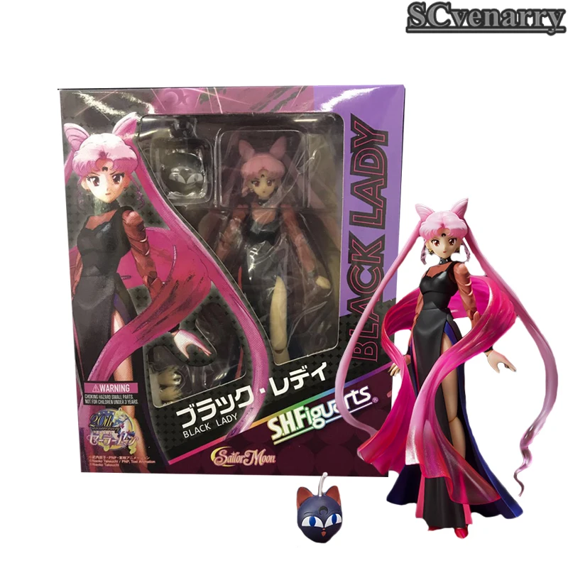 Аниме SHF S. H. Figuarts Сейлор Мун черная леди 20th юбилей ПВХ Фигурки подвижная модель