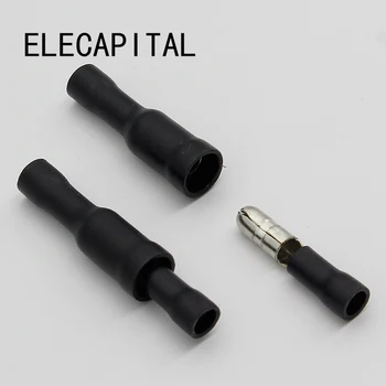 

Hot 50 X Black Male Female Bullet Connector Crimp Terminals Wiring