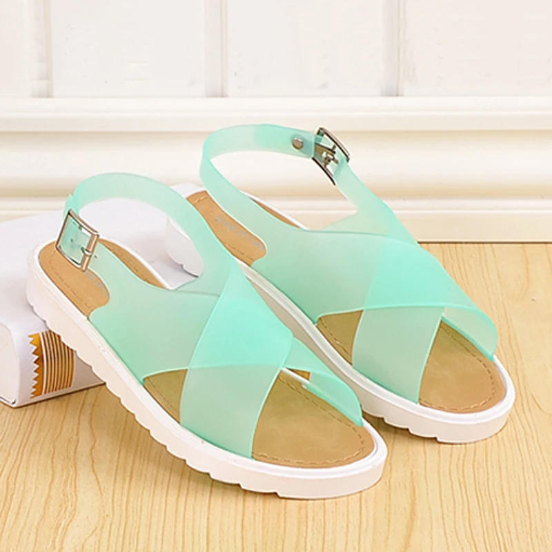 2016 beach gladiator sandals platform jelly shoes woman