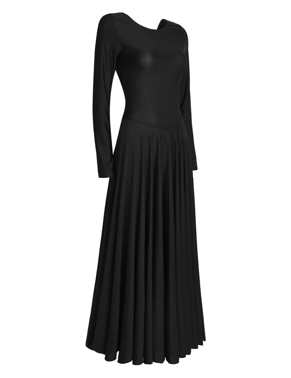 Классическое элегантное женское платье для взрослых из полиэстера с длинными рукавами, свободное литургическое платье для танцев, балетное платье для танцев, Одежда для танцев