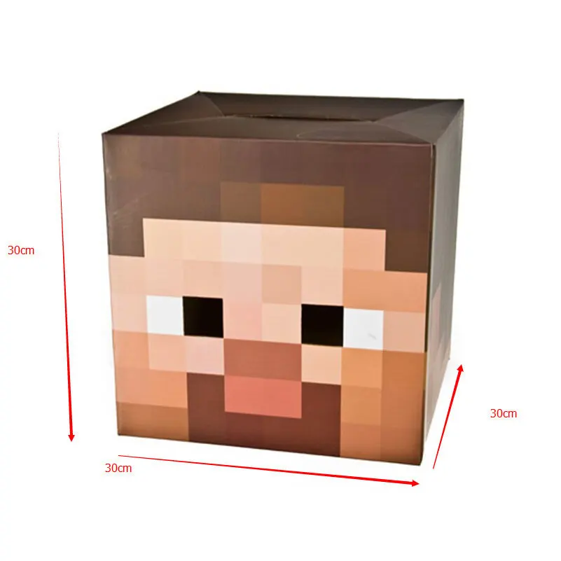 steve costume toy 12 full face minecraft mask cosplay cardboard