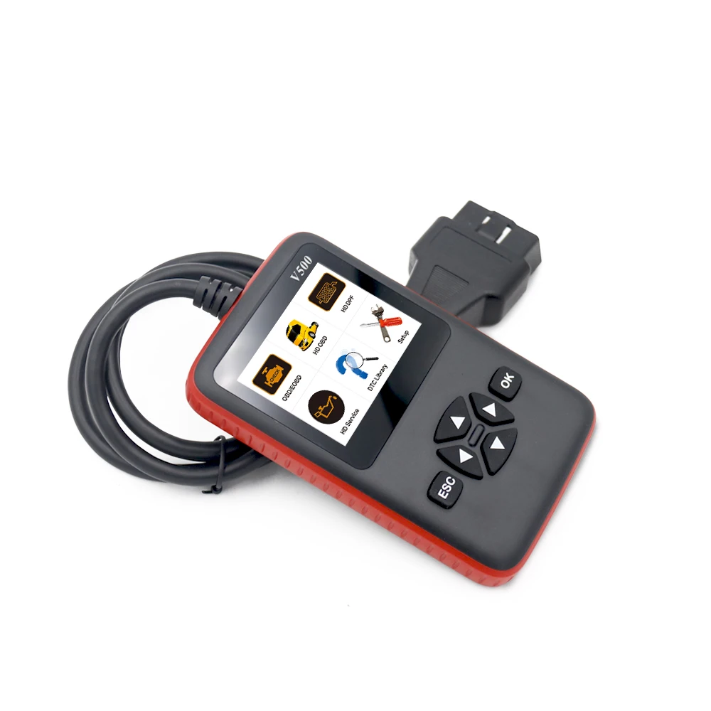 Диагностический сканер для тяжелых грузовиков V500 OBD OBD2 автомобильный