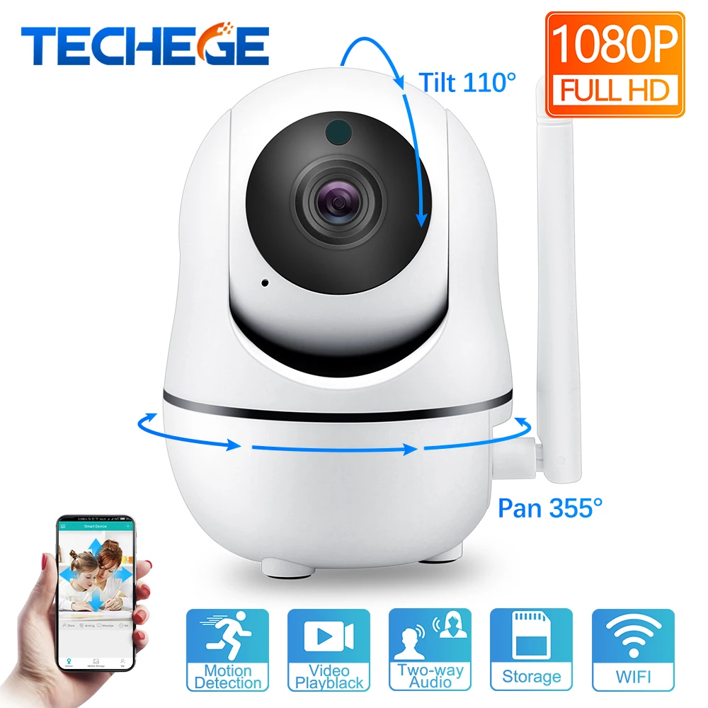 Techege 1080 P 720 беспроводная камера IP умная Домашняя безопасность WiFi ip Pan