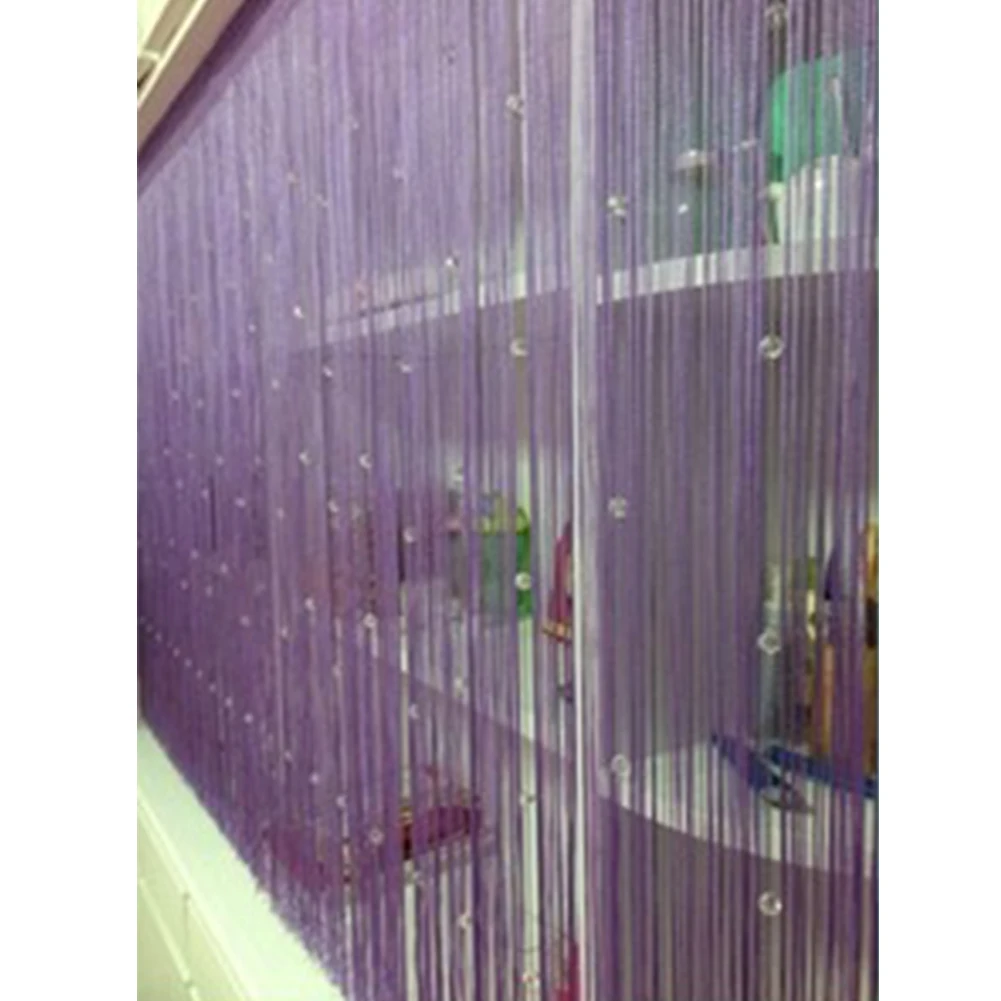 

New String Curtain For Bedroom Living Room 1m*2m Fringe Crystal Beads String Curtain Tassel Door Window Room Divider