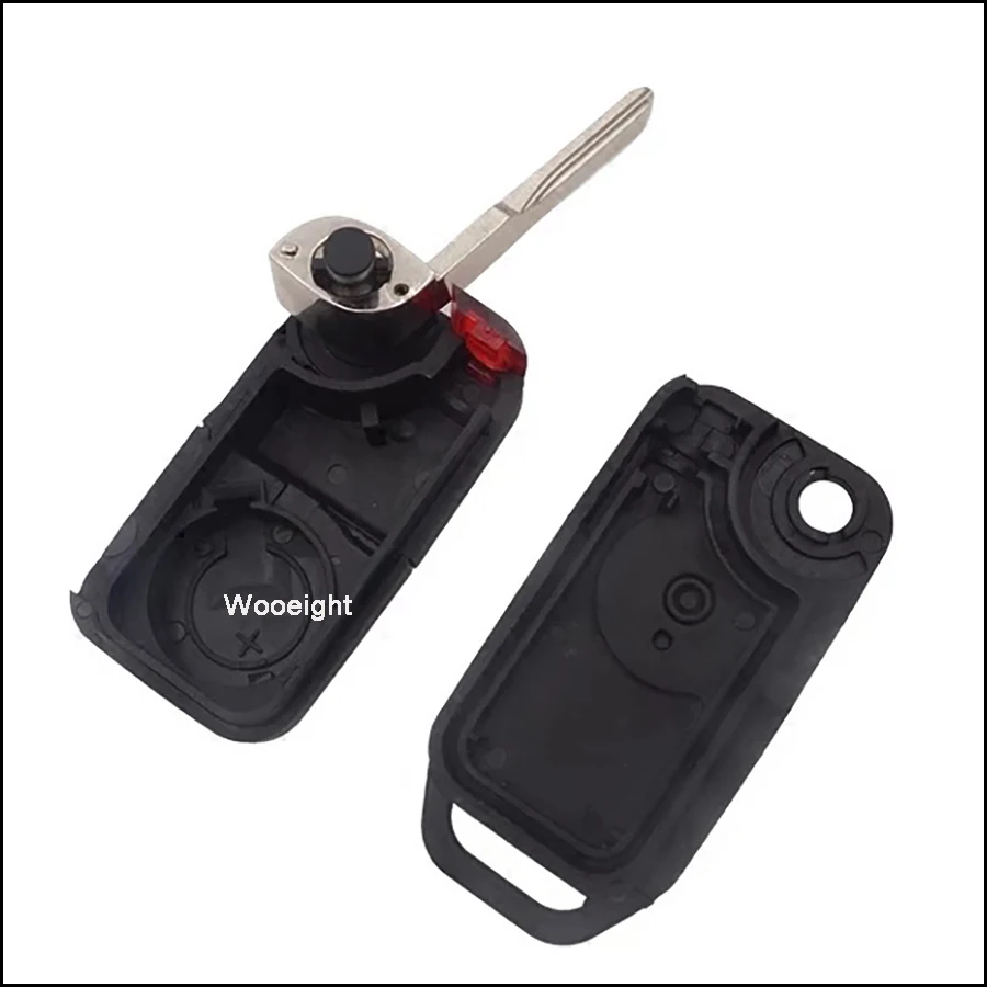 Wooeight New Replacement 1 Button Remote Flip Black Key Shell Case With Blade Fit For Mercedes Benz W168 W124 W202 (5)